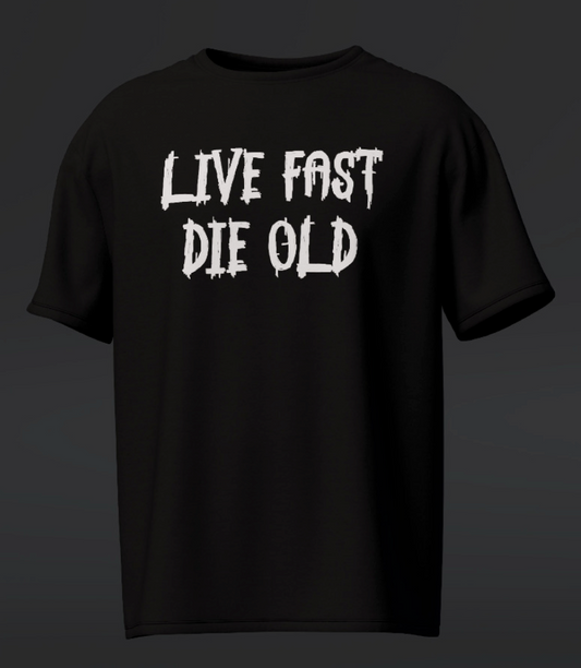Camiseta Live Fast Die Old Preta