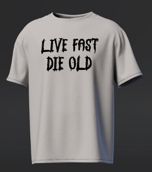 Camiseta Live Fast Die Old Branca
