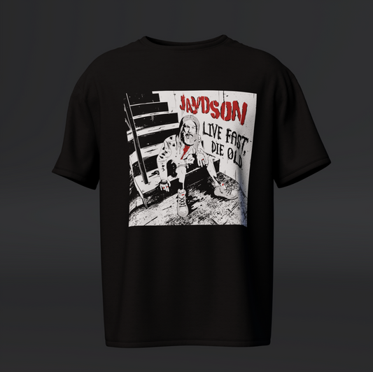 Camiseta Live Fast Die Old Capa Preta